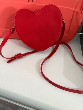 Red Heart Crossbody Bag - Women